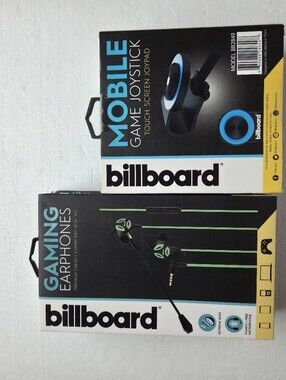 Billboard Mobile Gaming Bundle Earphones & Touch Screen Joystick New